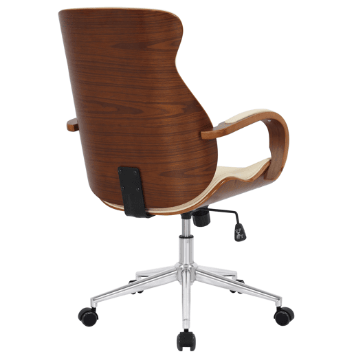 Silla De Oficina Melilla Simil cuero Nogalcrema 68X63X100 cm