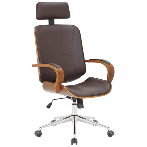 Silla de oficina Dayton Simil cuero Nogalmarrón 70X70X118 cm