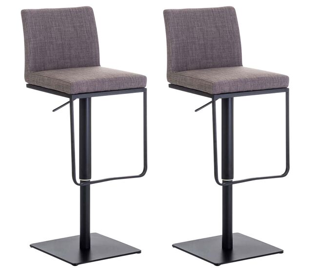 Set 2x taburete panama en tela 42x44x86 cm