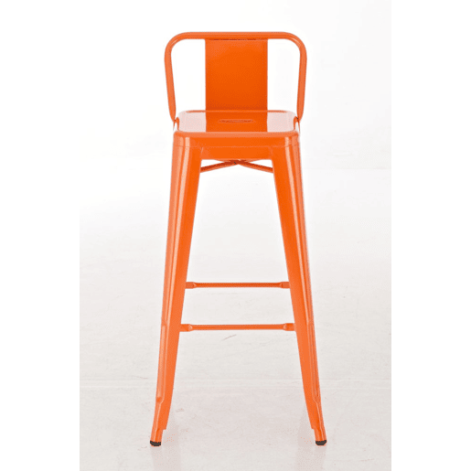 Juego de 2 Taburetes de Bar Mason Metal Naranja 43X44X96 cm