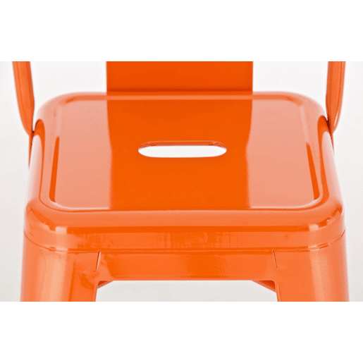 Juego de 2 Taburetes de Bar Mason Metal Naranja 43X44X96 cm