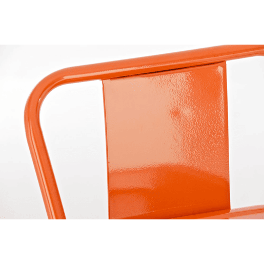 Juego de 2 Taburetes de Bar Mason Metal Naranja 43X44X96 cm