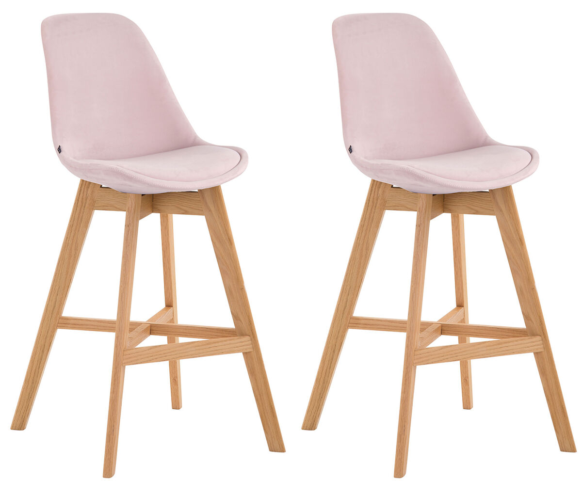Set 2 taburetes cannes en terciopelo 48x56x112 cm