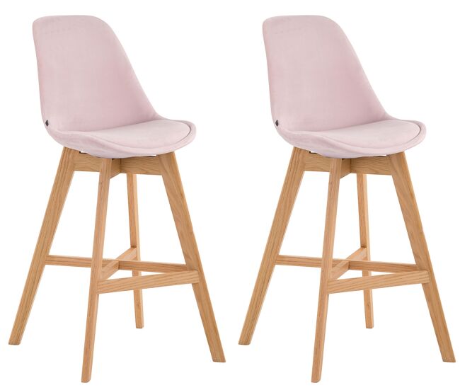 Set 2 taburetes cannes en terciopelo 48x56x112 cm