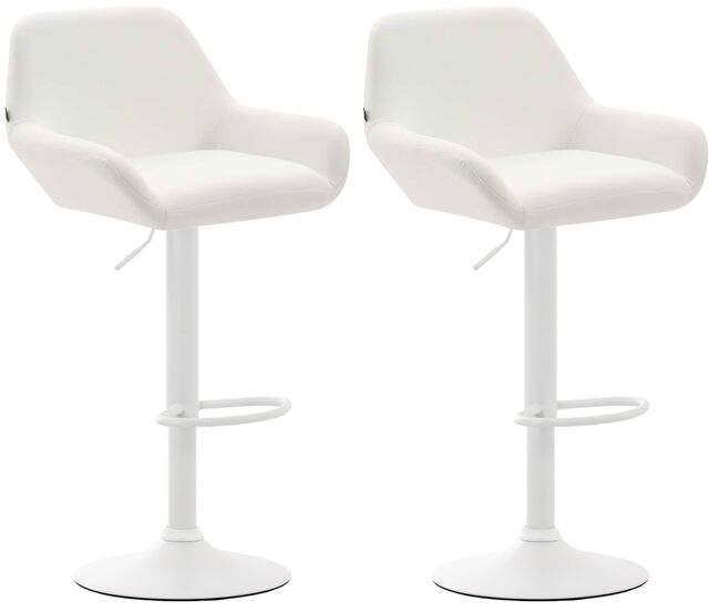 Set 2 taburetes de bar braga en cuero pu 51x52x89 cm