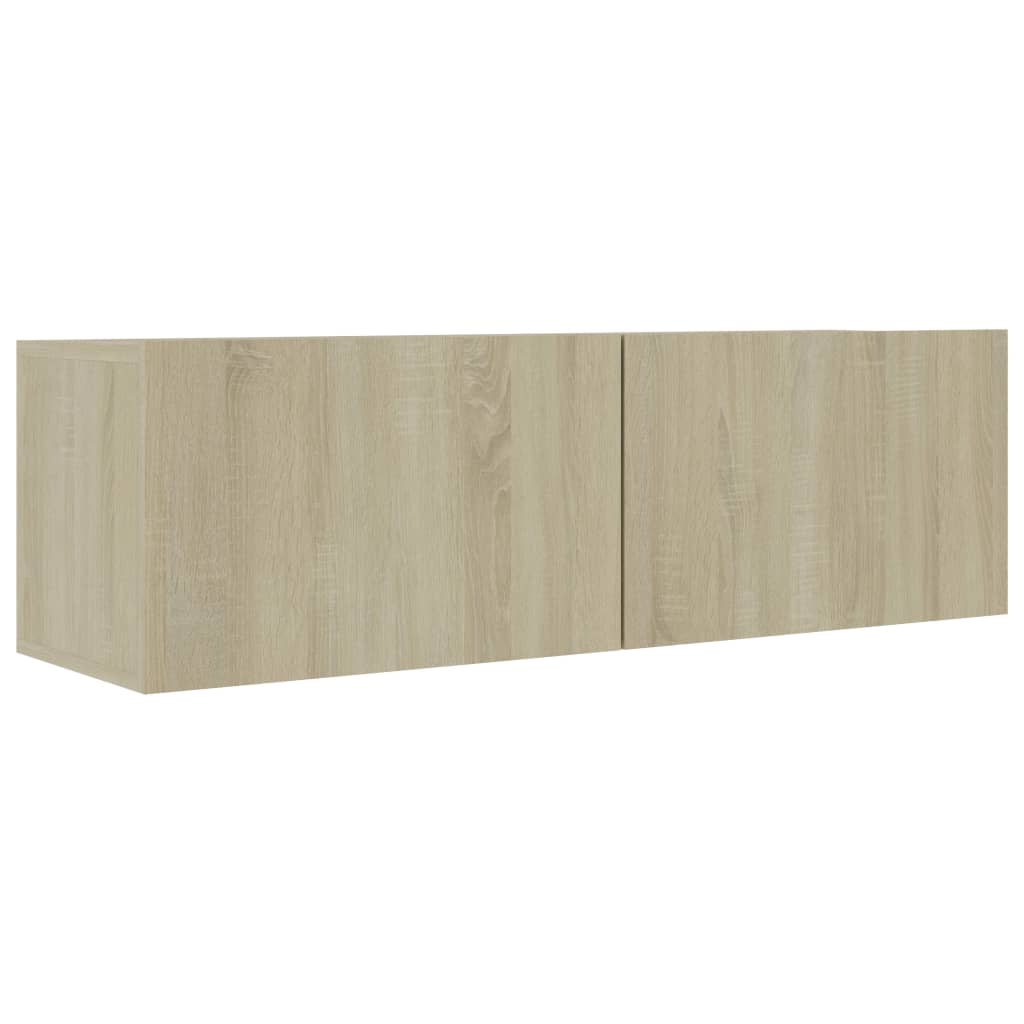 mueble para tv madera contrachapada color roble 100x30x30 cm