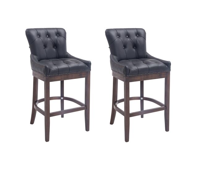 Set 2x taburetes lakewood en cuero original 55x57x109 cm