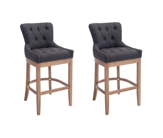 Set 2x taburetes lakewood en tela 55x57x109 cm