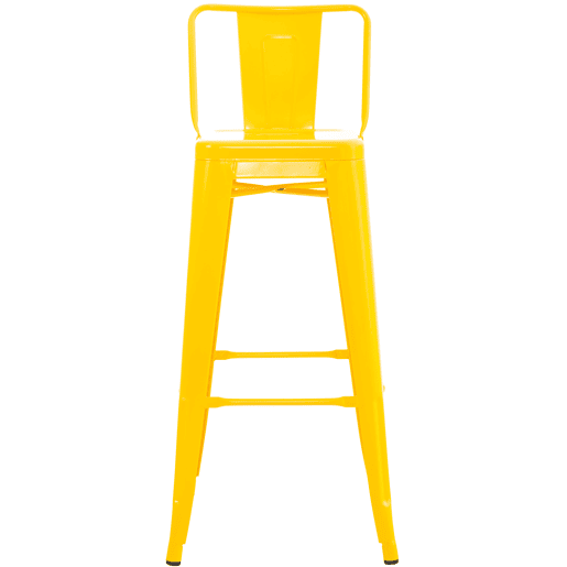 Juego de 2 Taburetes de Bar Mason Metal Amarillo 43X44X96 cm Juego de 2 Taburetes de Bar Mason Metal Amarillo 43X44X96 cm