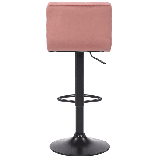 Juego de 2 taburetes de bar Feni Terciopelo Rosado 40X40X85 cm