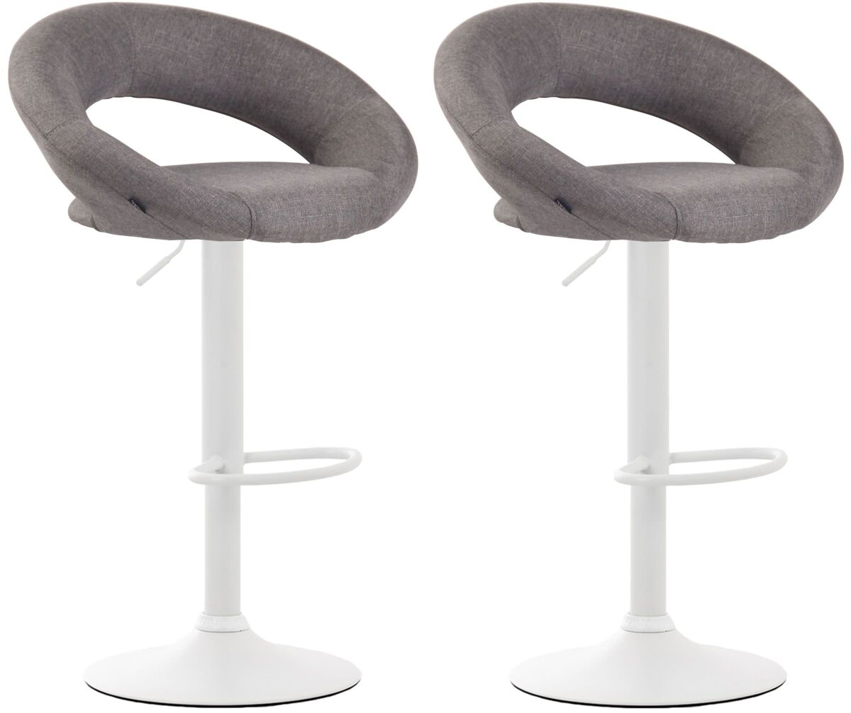 Pack de 2 taburetes de barra olinda en tela 53x47x80 cm
