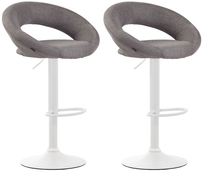 Pack de 2 taburetes de barra olinda en tela 53x47x80 cm