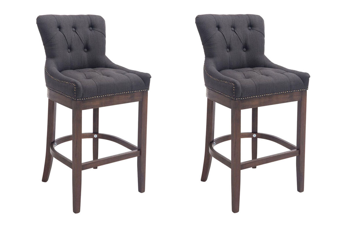 Set 2x taburetes lakewood en tela 55x57x109 cm