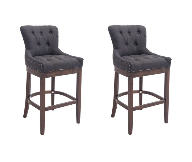 Set 2x taburetes lakewood en tela 55x57x109 cm