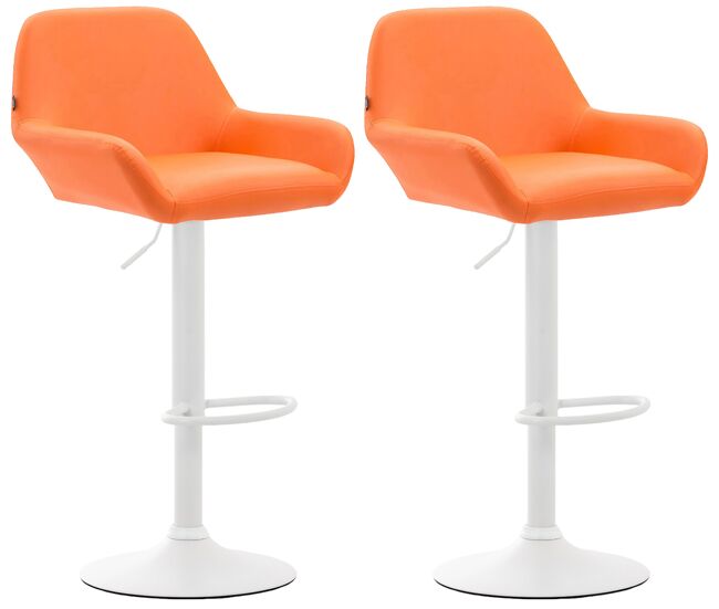 Set 2 taburetes de bar braga en cuero pu 51x52x89 cm