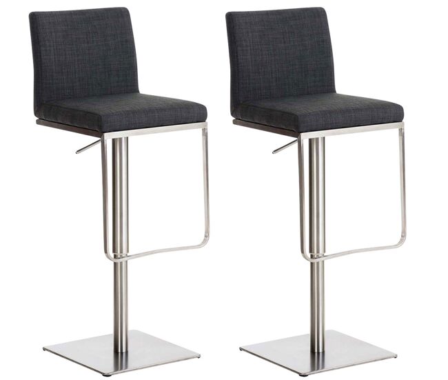 Set 2x taburete panama en tela 42x44x86 cm