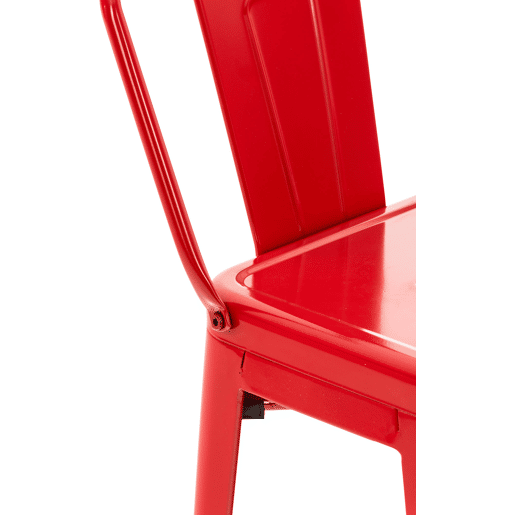Juego de 2 Taburetes de Bar Mason Metal Rojo 43X44X96 cm