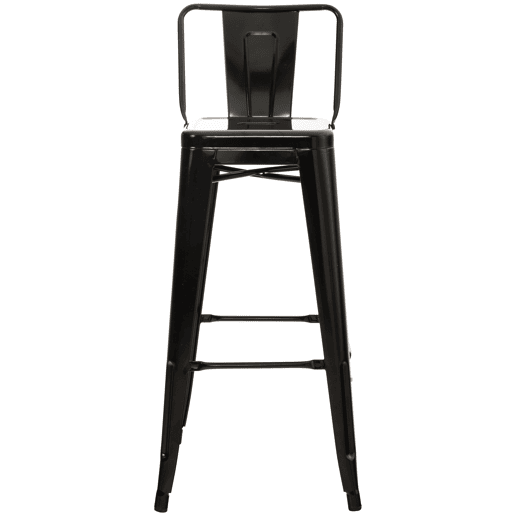 Juego de 2 Taburetes de Bar Mason Metal Negro 43X44X96 cm