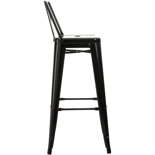 Juego de 2 Taburetes de Bar Mason Metal Negro 43X44X96 cm