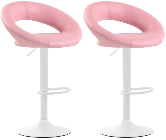 Pack de 2 taburetes de barra olinda en polipiel 53x47x80 cm