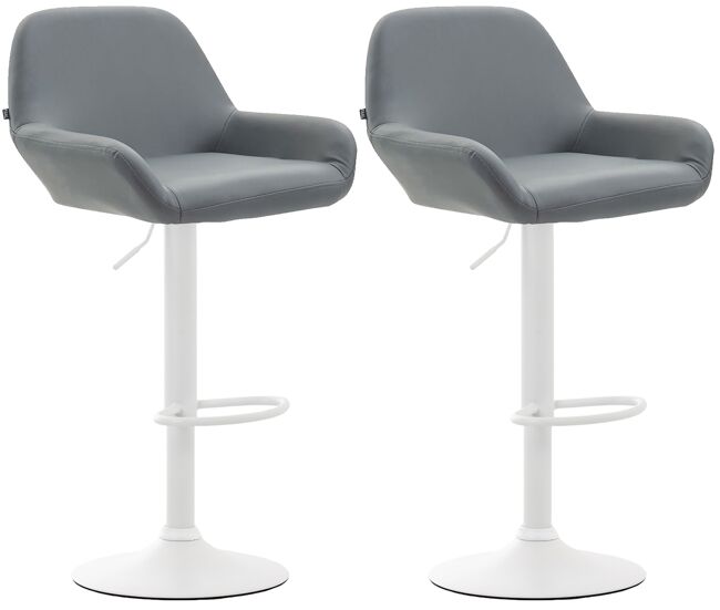 Set 2 taburetes de bar braga en cuero pu 51x52x89 cm