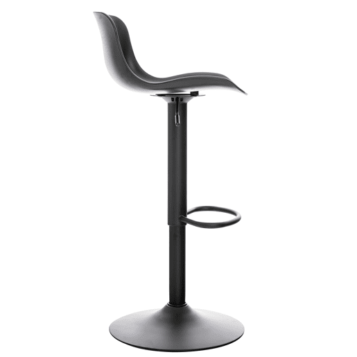 Set 2 Taburetes De Bar Almada Plástico Negro 45X44X81 cm