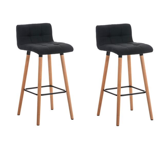 Set 2 taburetes lincoln en tela 42x49x94 cm