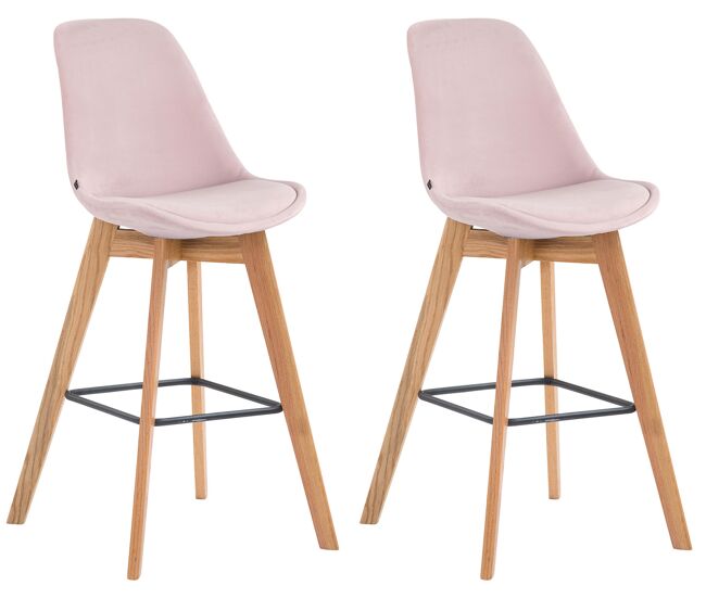 Set 2 taburetes metz en terciopelo 48x56x112 cm
