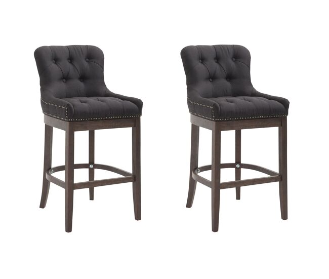 Set 2x taburetes lakewood en tela 55x57x109 cm