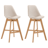 Set 2x Taburete Cannes en Tela Crema 56X48X112 cm