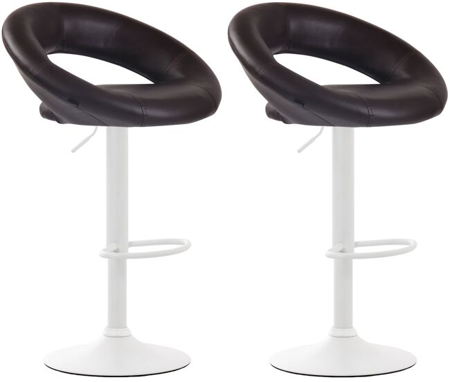 Pack de 2 taburetes de barra olinda en polipiel 53x47x80 cm