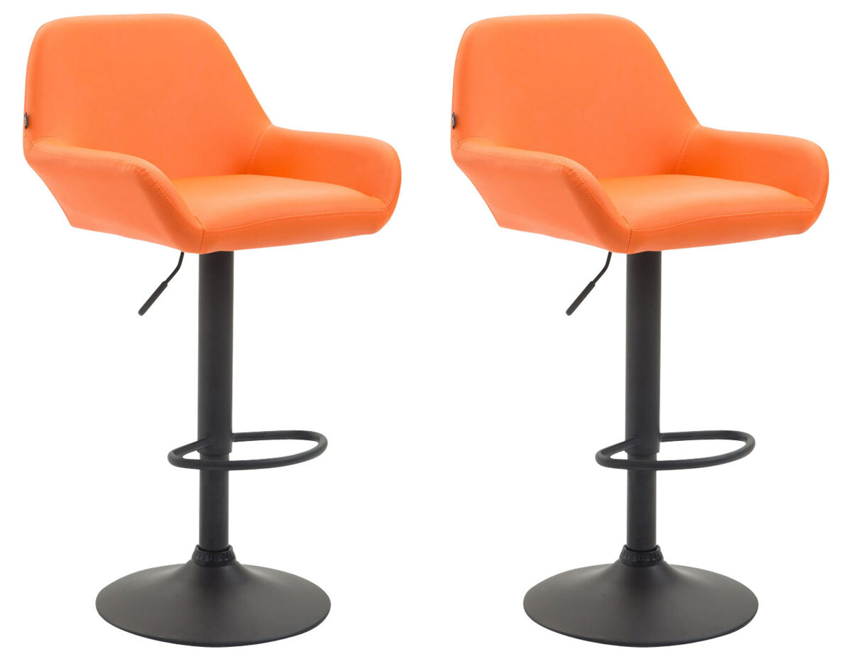 Set 2 taburetes de bar braga en cuero pu 51x52x89 cm