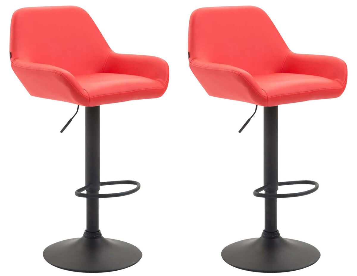 Set 2 taburetes de bar braga en cuero pu 51x52x89 cm