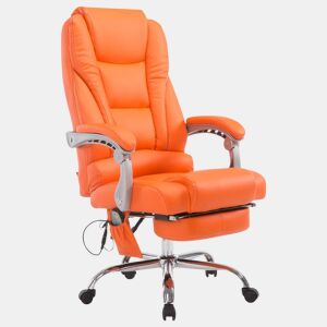 Silla De Oficina De Masaje Pacific V2 Simil cuero Naranja 64X68X118 cm