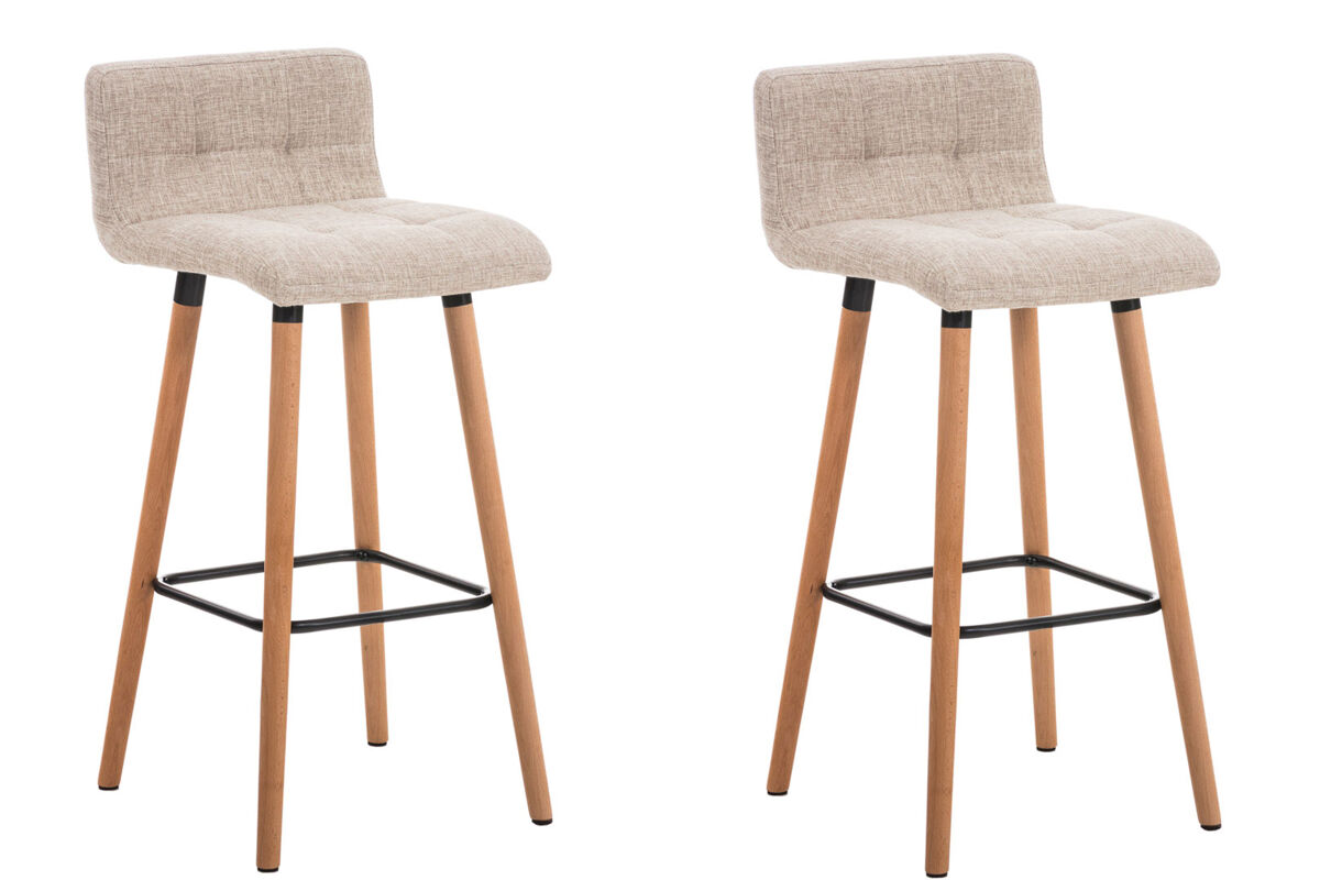 Set 2 taburetes lincoln en tela 42x49x94 cm