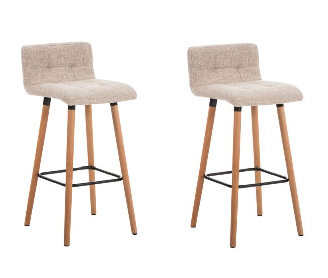 Set 2 taburetes lincoln en tela 42x49x94 cm