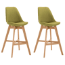 Set 2x Taburete Cannes en Tela Verde 56X48X112 cm