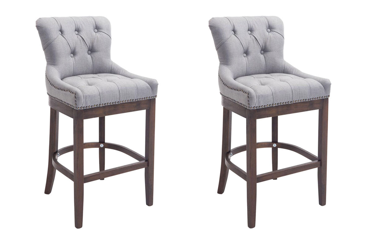 Set 2x taburetes lakewood en tela 55x57x109 cm