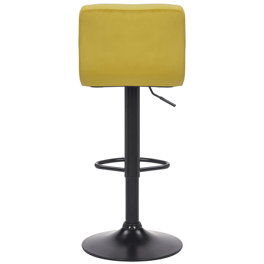 Juego de 2 taburetes de bar Feni Terciopelo Amarillo 40X40X85 cm