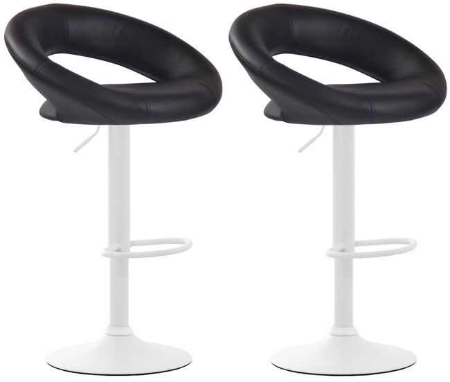 Pack de 2 taburetes de barra olinda en polipiel 53x47x80 cm