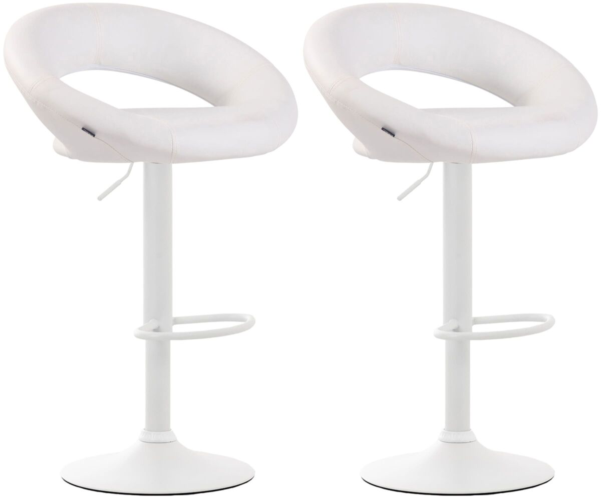 Pack de 2 taburetes de barra olinda en polipiel 53x47x80 cm