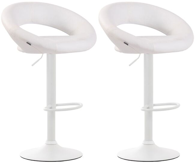 Pack de 2 taburetes de barra olinda en polipiel 53x47x80 cm