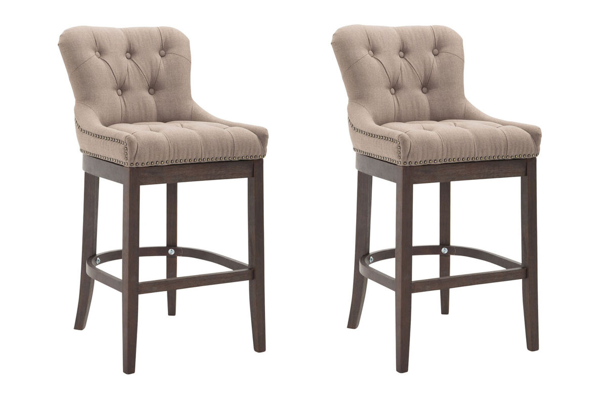 Set 2x taburetes lakewood en tela 55x57x109 cm