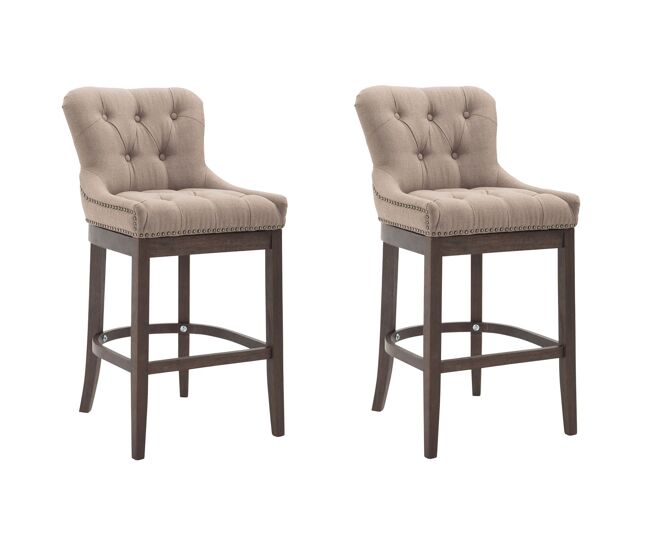 Set 2x taburetes lakewood en tela 55x57x109 cm