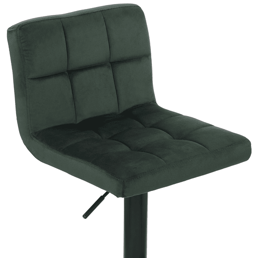 Juego de 2 taburetes de bar Feni Terciopelo Verde 40X40X85 cm