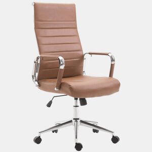 Silla De Oficina Kolumbus Simil cuero Marrón claro 66X58X105 cm