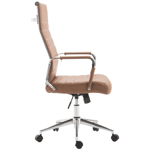 Silla De Oficina Kolumbus Simil cuero Marrón claro 66X58X105 cm