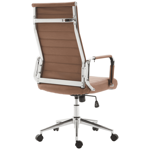 Silla De Oficina Kolumbus Simil cuero Marrón claro 66X58X105 cm