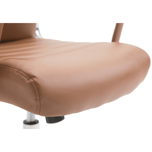 Silla De Oficina Kolumbus Simil cuero Marrón claro 66X58X105 cm