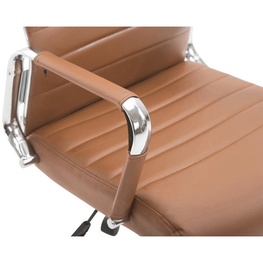 Silla De Oficina Kolumbus Simil cuero Marrón claro 66X58X105 cm